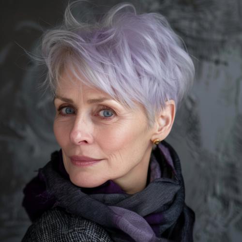 Pastel Gray-Lavender Pixie