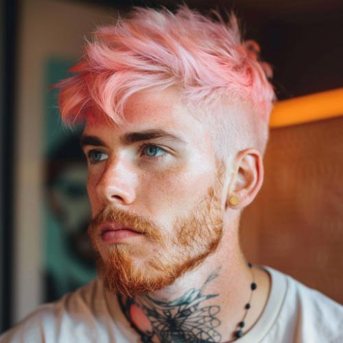 Short Pink Hair Men