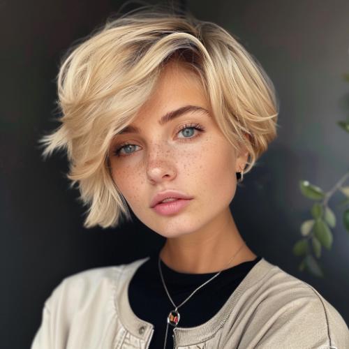 Blonde Bob Pixie Haircut