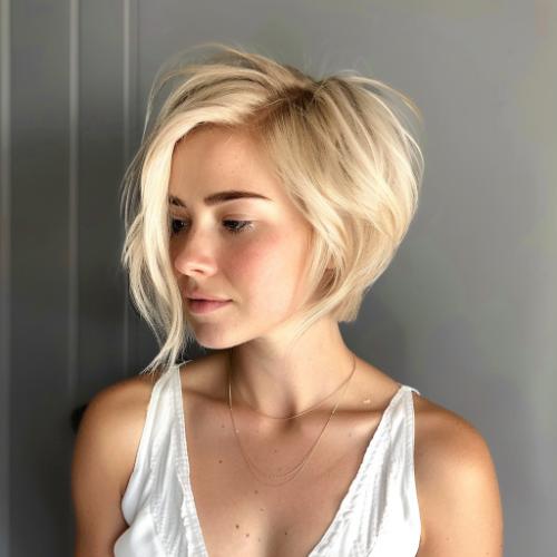 Asymmetrical Bixie Hairstyle