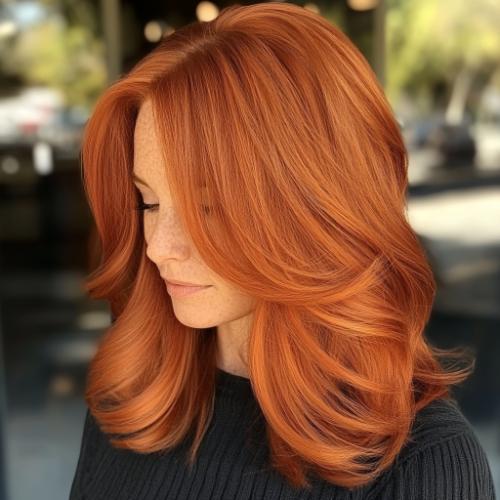 Medium Copper Wavy Layers