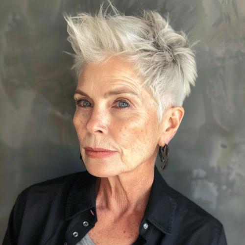 Spiky Pixie for Older Women