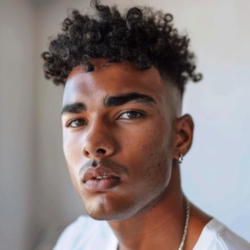 curly fade haircut