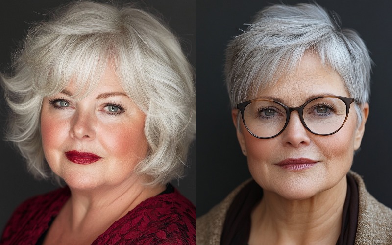 plus-size older women list of flattering haircuts and hair colors