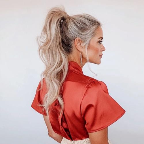 Ponytail for an older woman