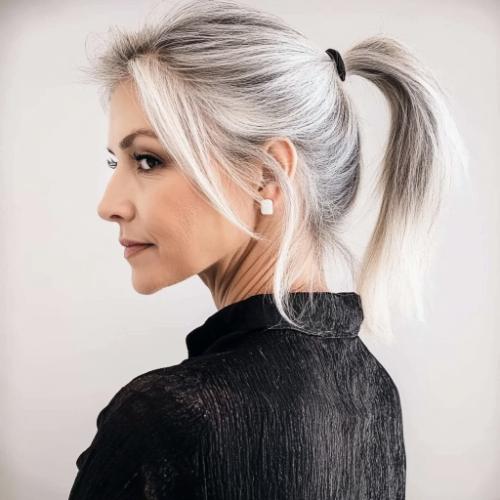 Ponytail for an older woman over 50