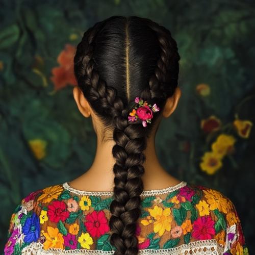 Mexican braid style featuring a mix of traditional and modern elements