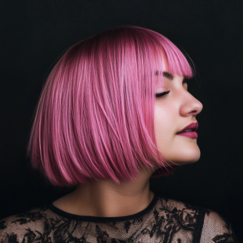 Fabulous pink bob hairstyle