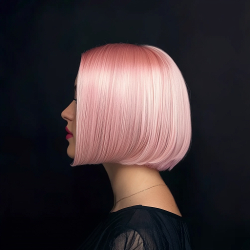 Trendy pink bob hairstyle