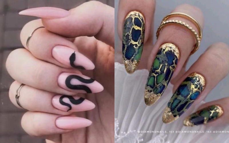 Snake Nail Art Designs