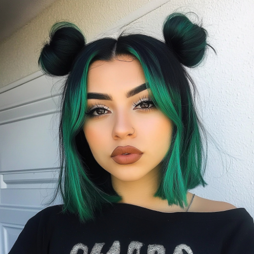 green bob hairstyle idea