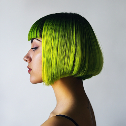 green bob hairstyle older women