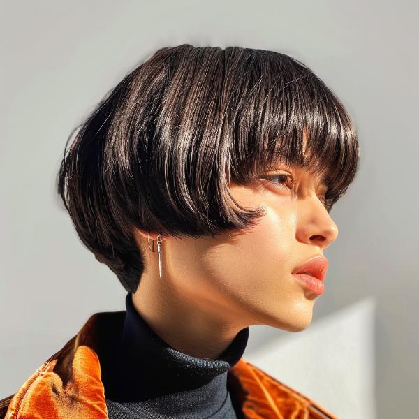 French bowl bob cut for men