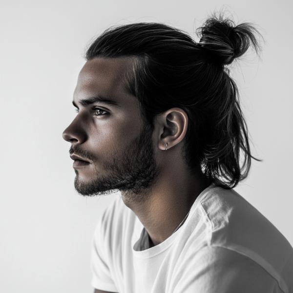 bob haircut in ponytail for guys