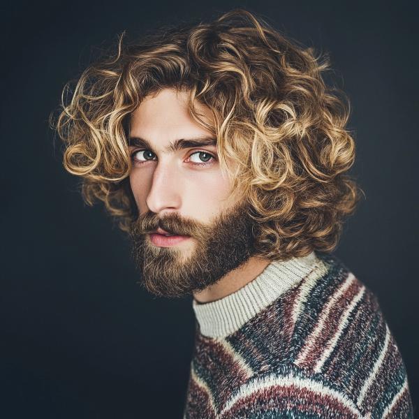 curly bob haircut for men