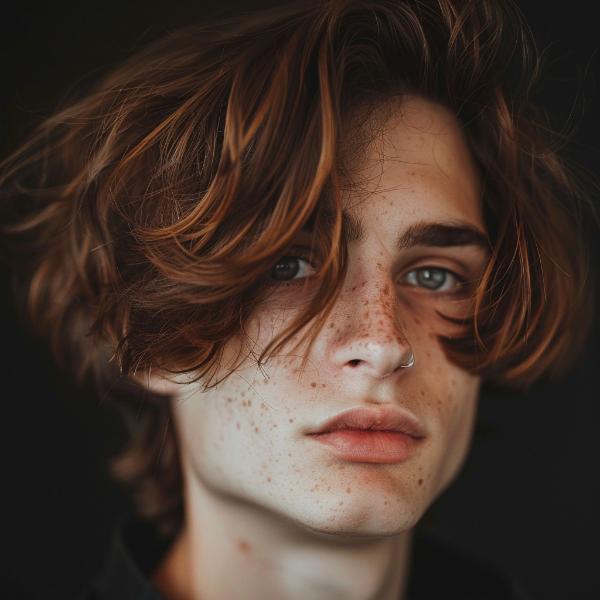 messy bob haircut for men