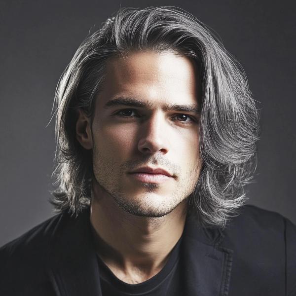 side part layered bob for men and boys