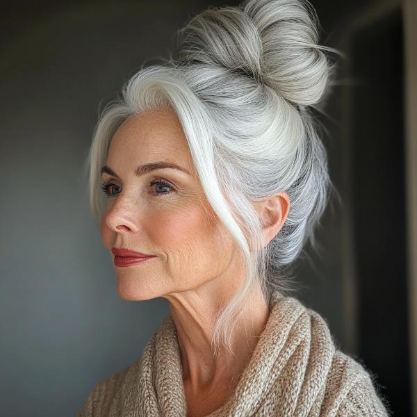 Coastal grandma bun hairstyle