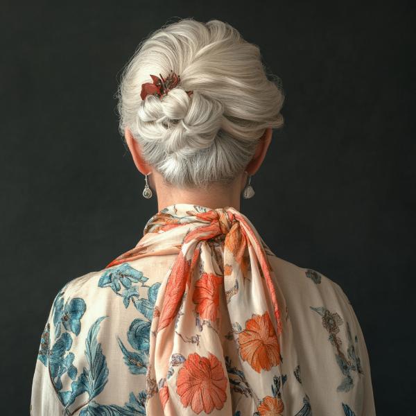 older woman bun hairstyles