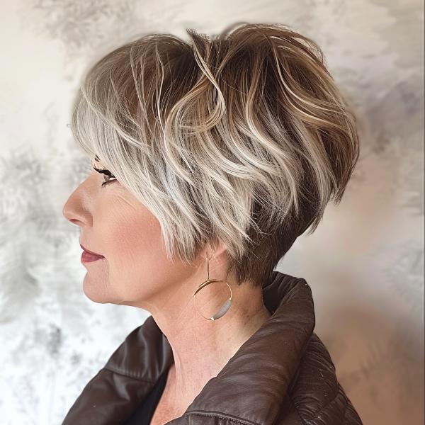 trendy short hairstyles for older women