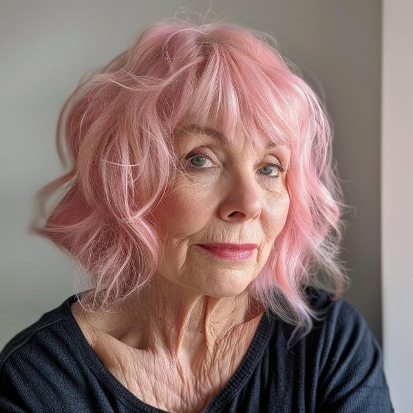 easy layered haircut for older ladies