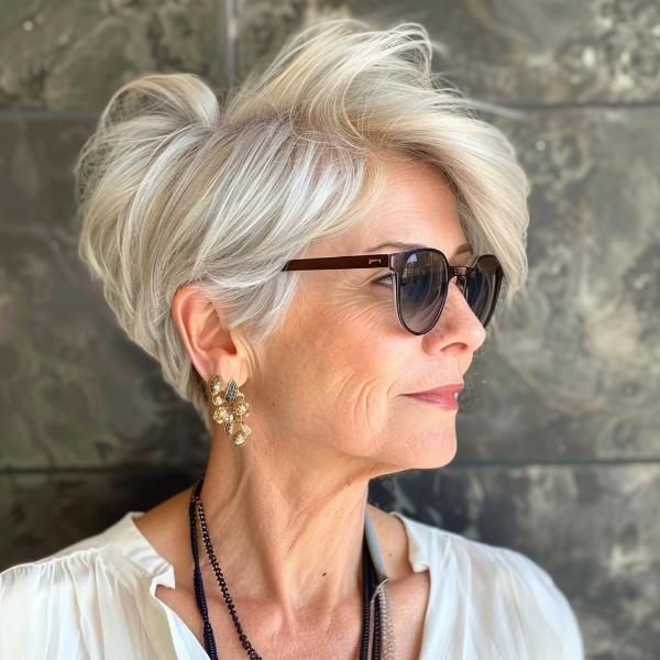 low-fuss haircut choice for older women