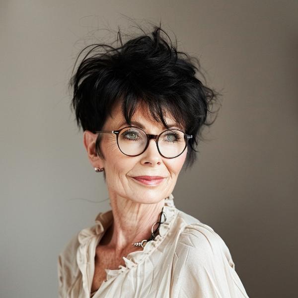 short bob haircut idea for older women