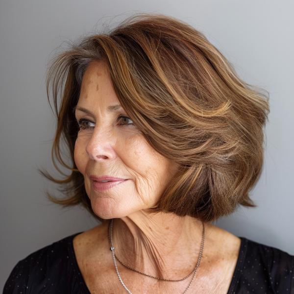 wash-and-go style haircut for older ladies