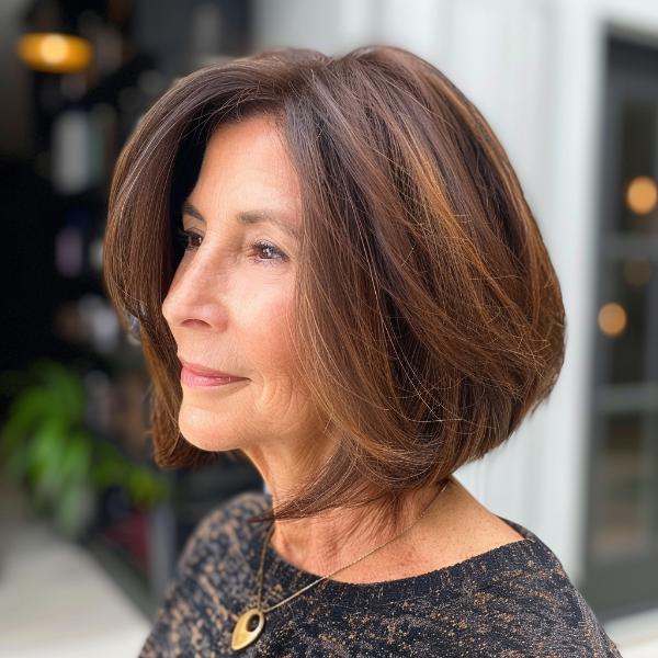 mid-length cut idea for older women