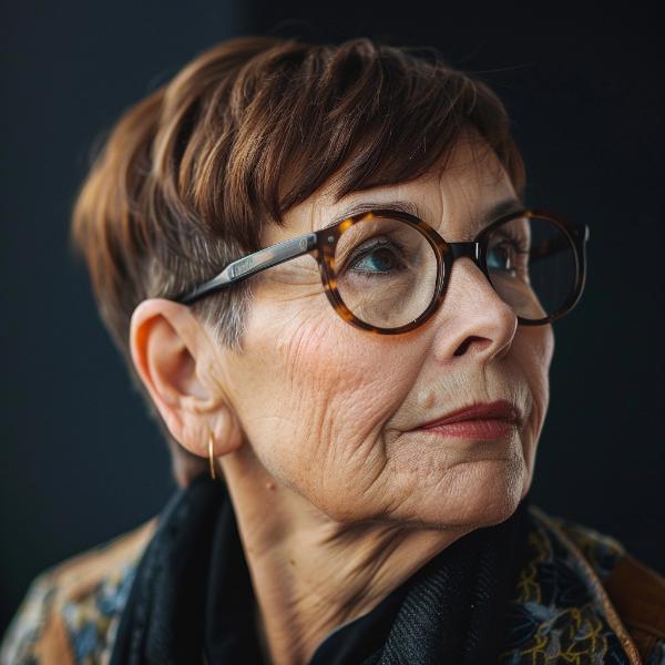 layered cut for older women with volume