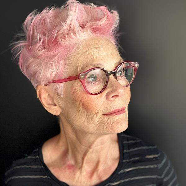 natural grey hairstyle for older women