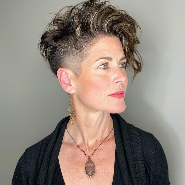 short crop hairstyle for women past 50