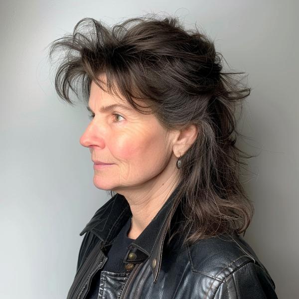 short textured haircut for mature women