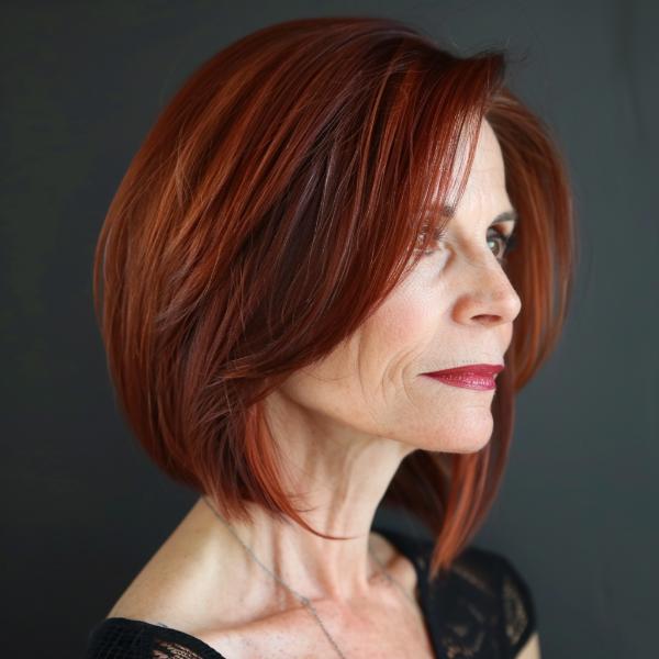 soft bob haircut for older ladies