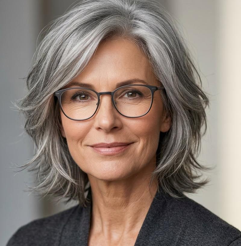 Gray Wolf Cut with Soft, Wearable Shag Layers and Subtle Movement