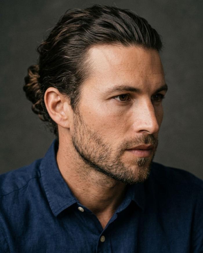 Gay Men Haircut Curly Bun