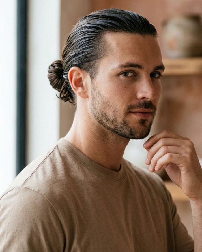 Gay Men Haircut Slicked-Back