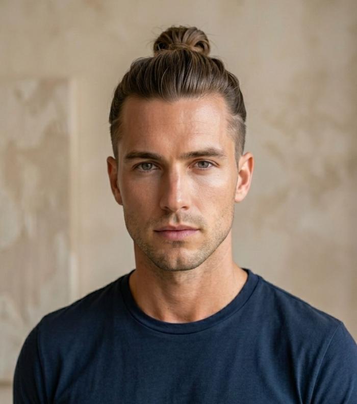 Gay Men Haircut High Bun