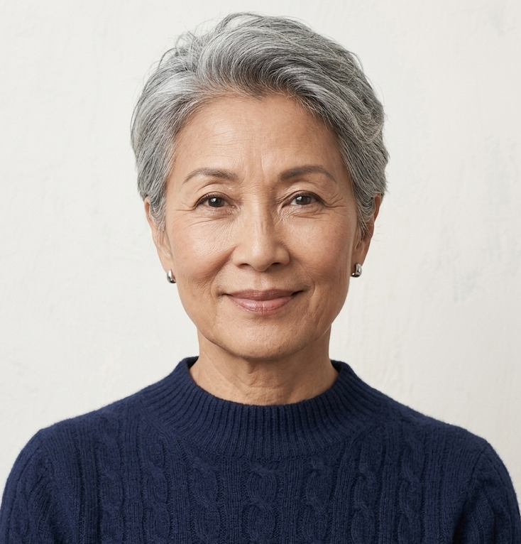Styled Gray Pixie Hairstyle for Special Occasions