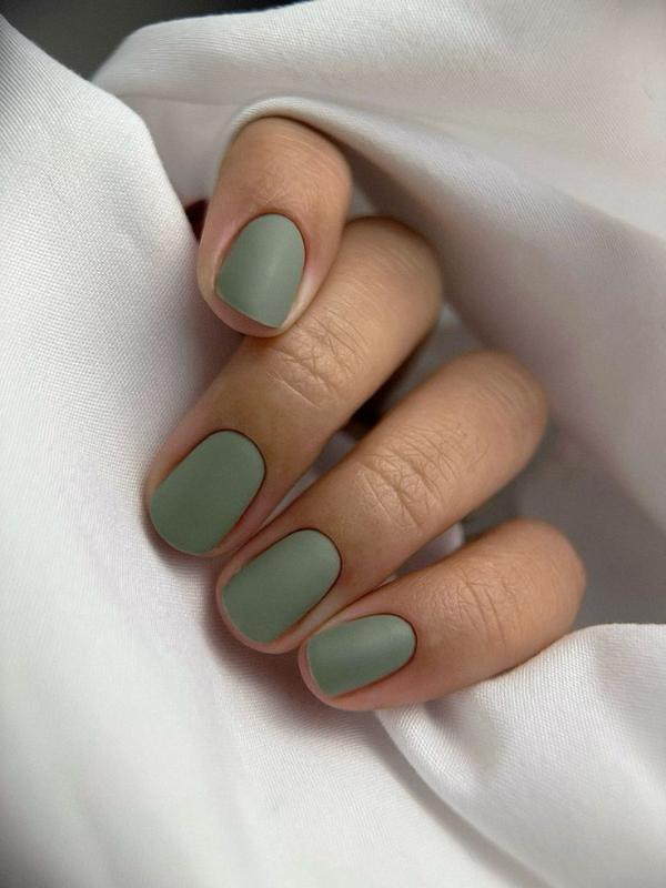 Trendy Matte Matcha Nails
