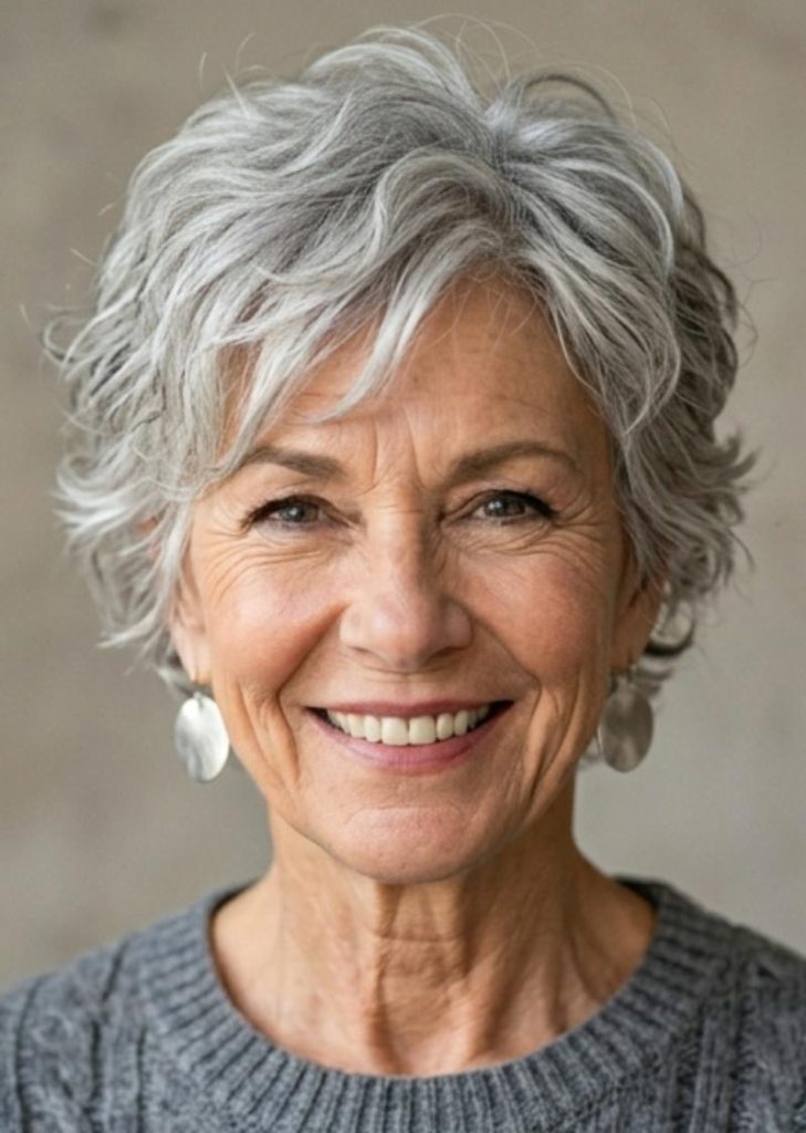 Gray Hair Transitioning with Pixie Cut