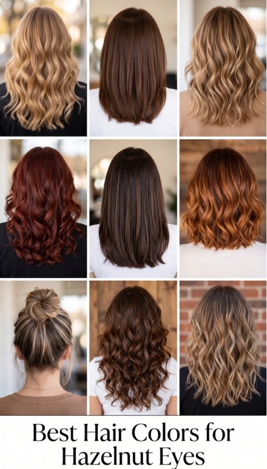 Best Hair Colors for Hazelnut Eyes