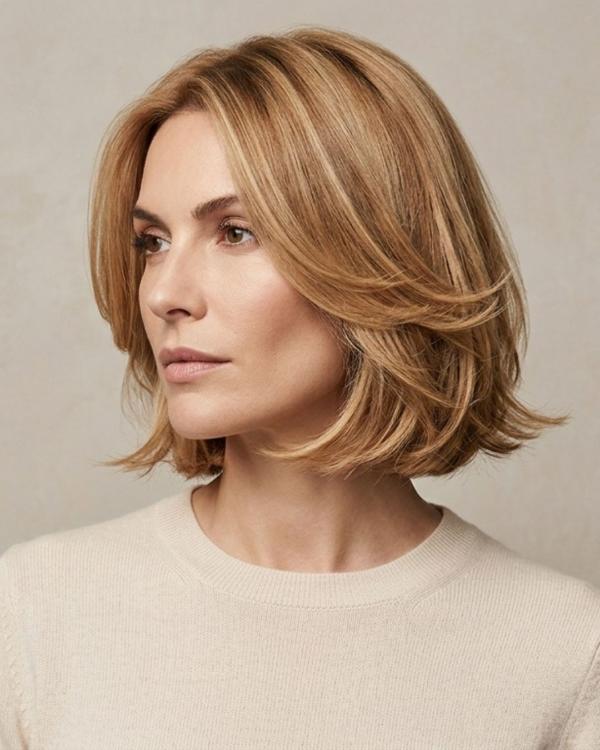 Butterfly Bob Haircut Blonde Hair