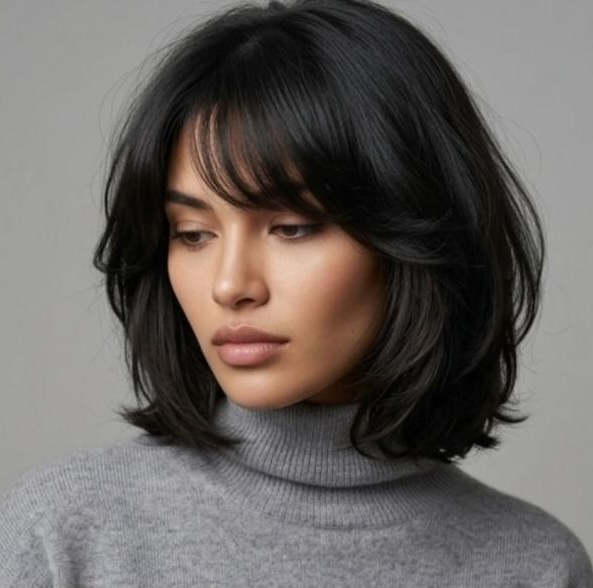 Butterfly Bob Cut with Volume