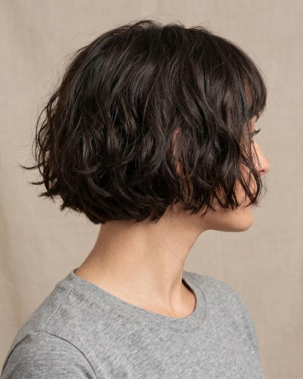 Boyb Boyfriend Boy Bob Haircut with Bangs