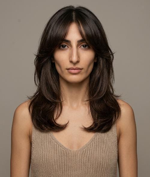 List of the Best Fringe and Bangs Haircuts for Women with Big Noses