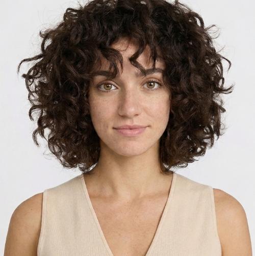 Best Curly Haircuts for Women with Big Noses