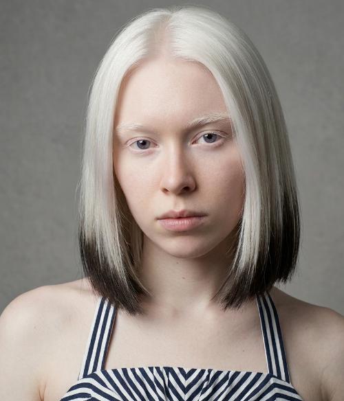 Dip-Dyed Albino Hair