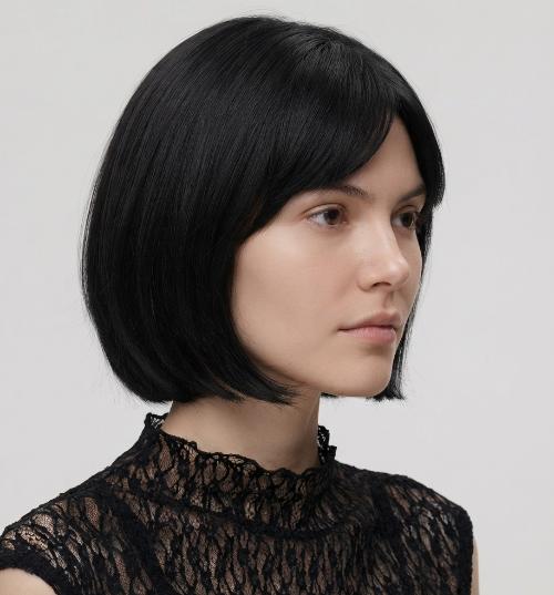 Floating Bob with Curtain Bangs