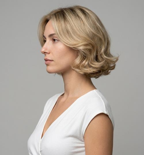 Riviera Bob with Curled Flipped Ends